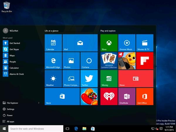 Windows 10 Build 10546大量截图曝光