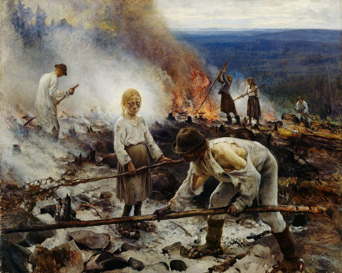 芬兰画家艾罗•耶内费尔特：燃烧的灌木丛