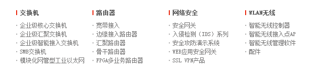 神州数码网络公司产品大全