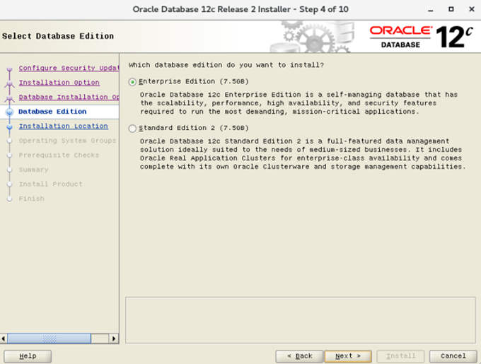 CentOS 7.4安装配置Oracle 12cR2 12.2.0.1.0 