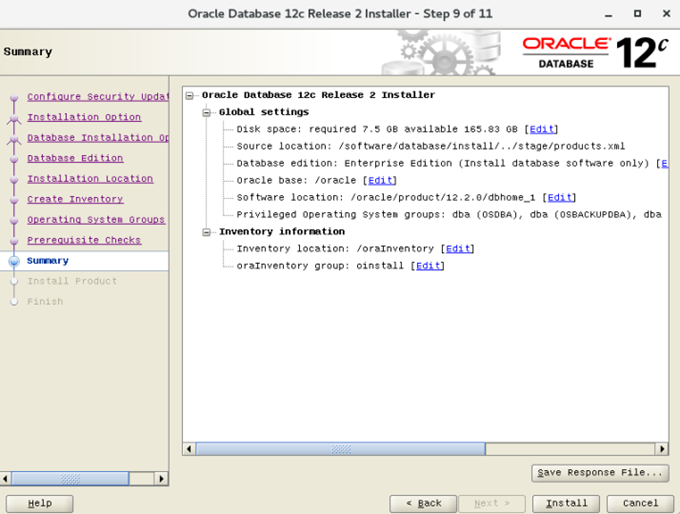 CentOS 7.4安装配置Oracle 12cR2 12.2.0.1.0 