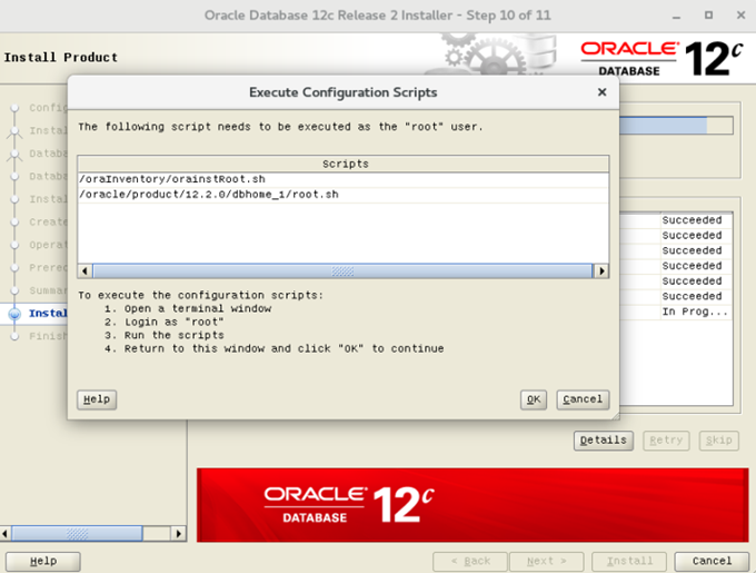 CentOS 7.4安装配置Oracle 12cR2 12.2.0.1.0 