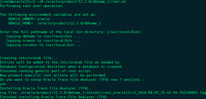 CentOS 7.4安装配置Oracle 12cR2 12.2.0.1.0 