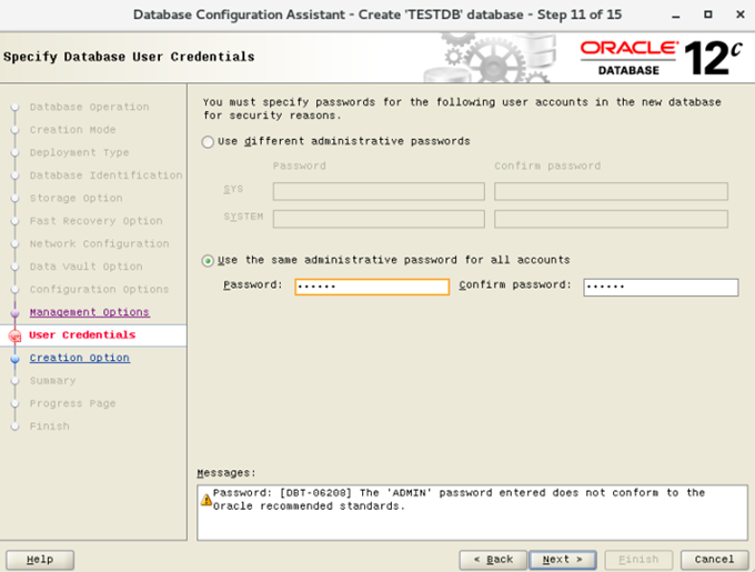 CentOS 7.4安装配置Oracle 12cR2 12.2.0.1.0 