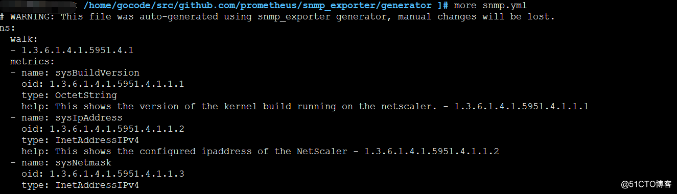 使用snmp_exporter采集 netscaler设备指标