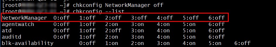 Linux系统安装NetworkManager服务导致网络出现异常