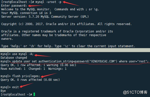 centos7 MySQL5.6版本的数据库root密码忘了