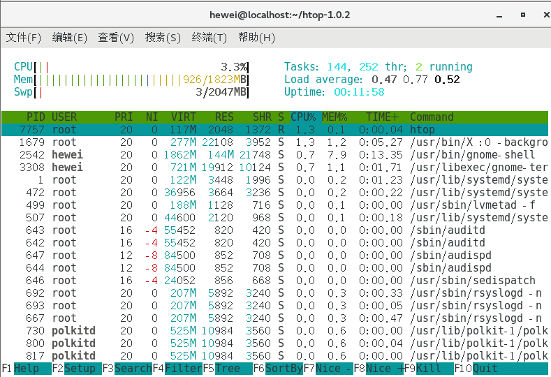 htop工具安装
