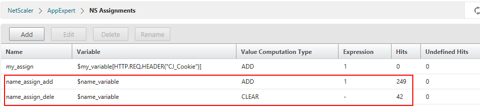 用Netscaler的Variable和Assignment来实现计数控制