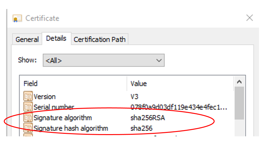 使用SHA-1摘要算法和证书链签名的软件包将不再被接受