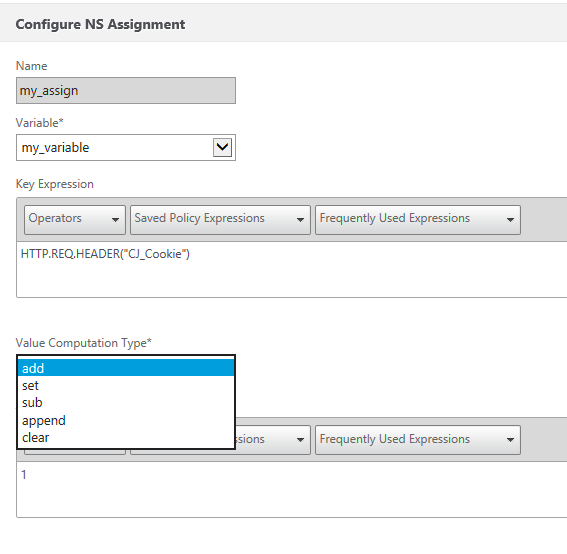 用Netscaler的Variable和Assignment来实现计数控制