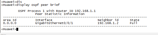 华为OSPF 多区域配置