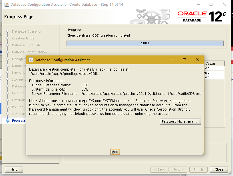 oracle12c多租户使用测试