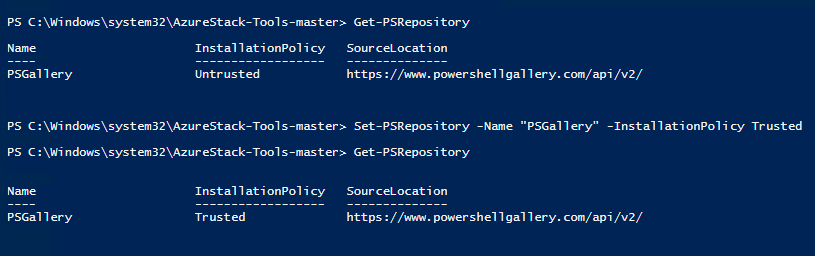 配置使用Powershell管理Azure Stack