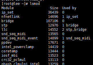 centos7内核模块命令