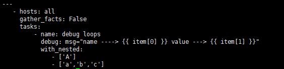 ansible playbook循环