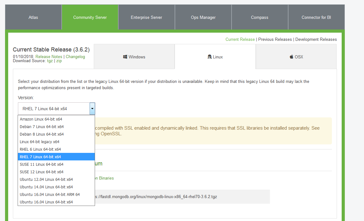 Centos 7.0平台安装MongoDB