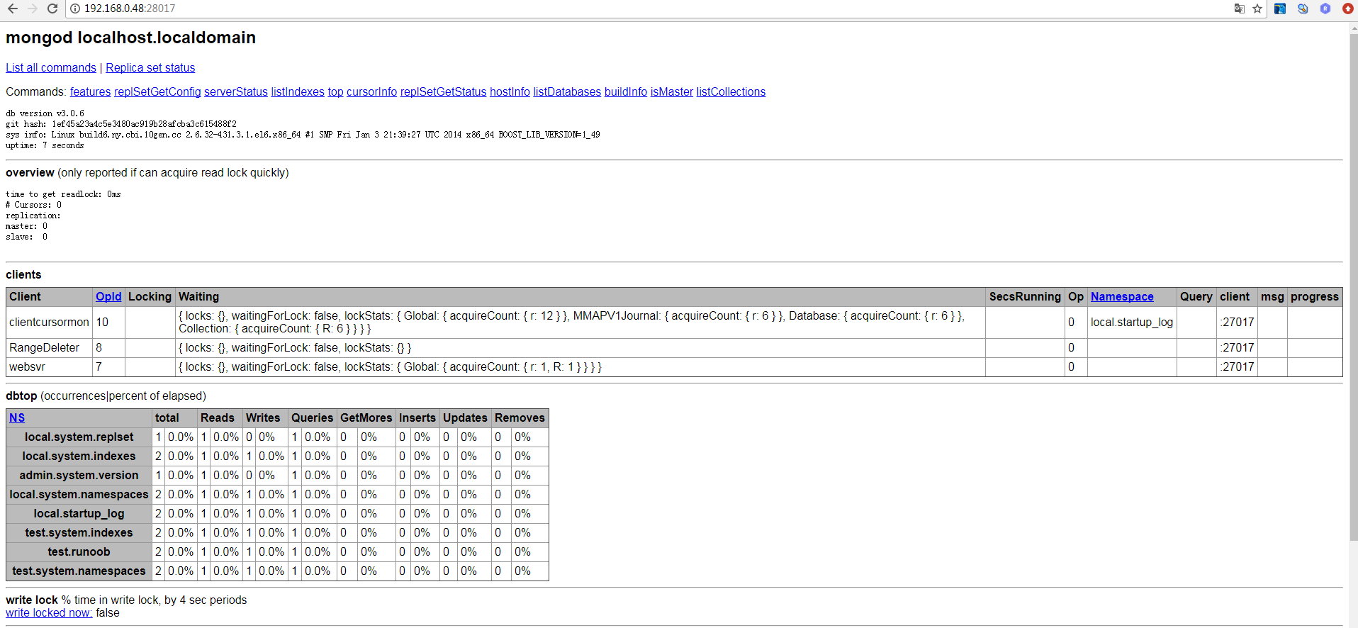 Centos 7.0平台安装MongoDB