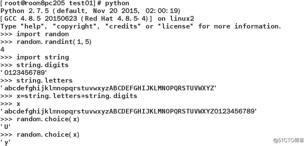 python脚本随机生成8位数密码（导入模块）