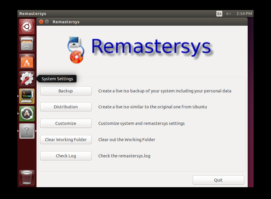 Ubuntu14.04使用Remastersys打包整个镜像制作iso