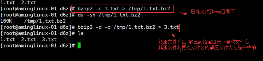 四周第四次课 6.1 压缩打包介绍 6.2 gzip压缩工具 6.3 bzip2压缩工具 6.4 x