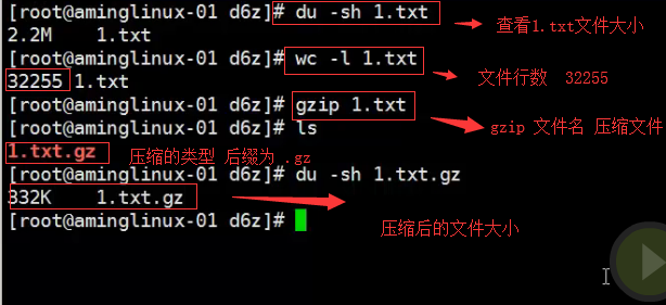 四周第四次课 6.1 压缩打包介绍 6.2 gzip压缩工具 6.3 bzip2压缩工具 6.4 x