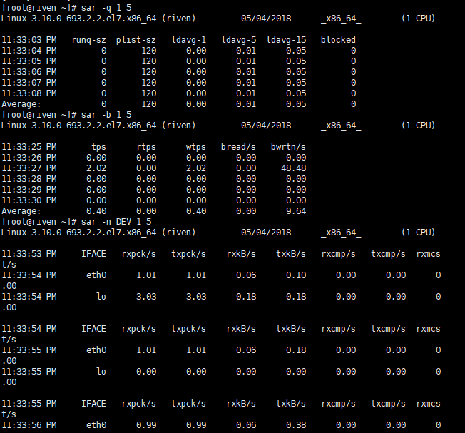 w、vmstat、top、sar、nload 命令的使用