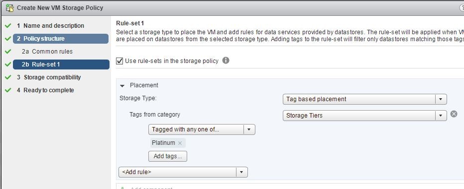 ESXi 6.5 配置Storage Policy