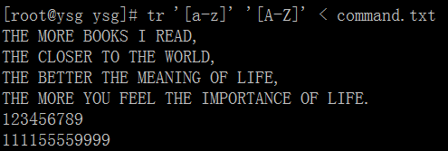 Linux常用命令——tr