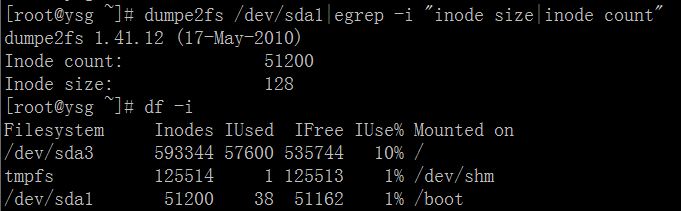 Linux常用命令——dumpe2fs