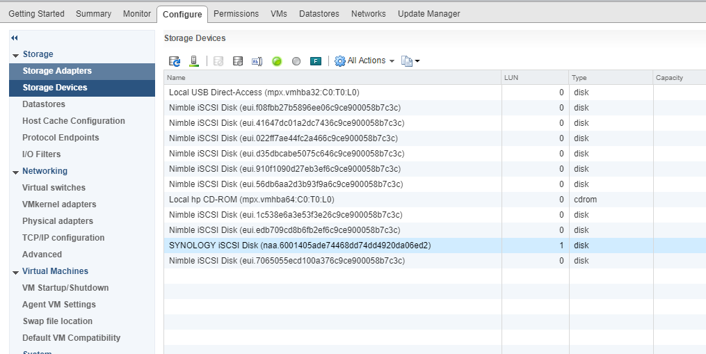 Synology NAS 存储系统多路径连接Vmware ESXi 6.5