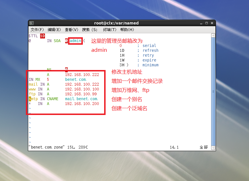 在Linux中实现DNS正反向解析