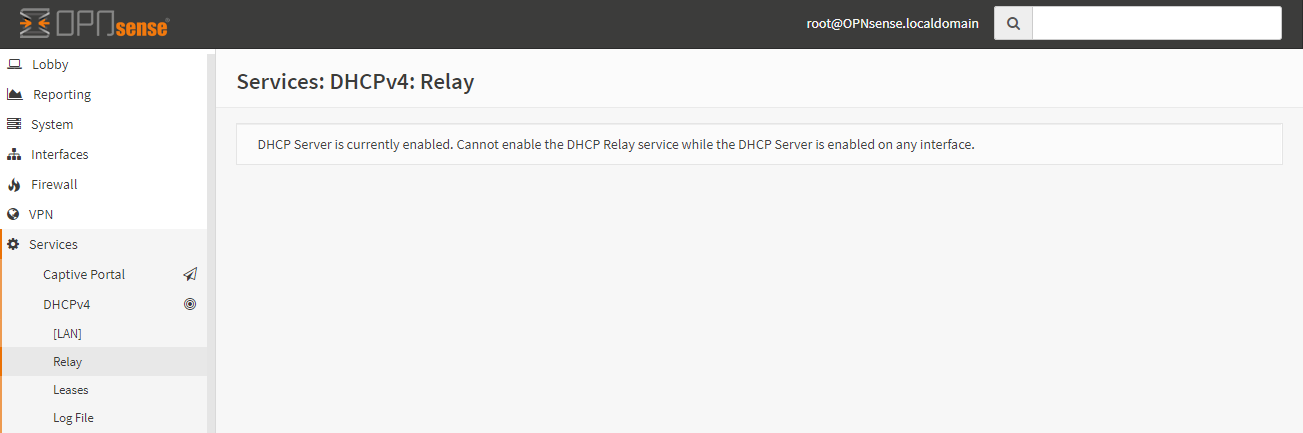 【OPNsense】18.1踩坑记录之一：接口、DHCP Service、DHCP RELAY