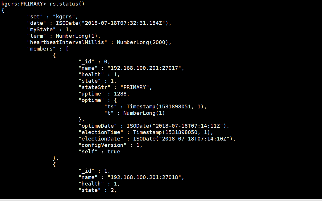 MongoDB复制集部署和基本管理