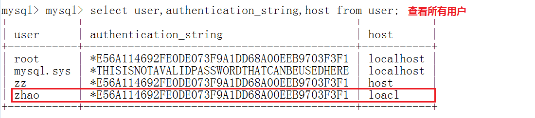 mysql数据库---用户及密码管理