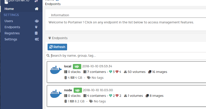 docker集群（一）--简单应用portainer