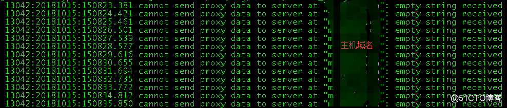 zabbix proxy 不能发送数据给zabbix server，获取空字符串