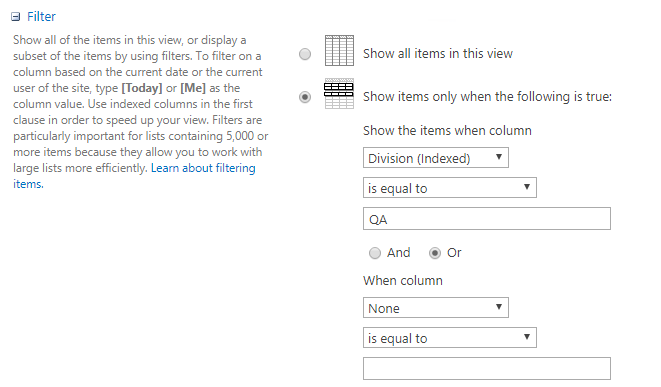 SharePoint：使用Indexed Column提高SharePoint 大型文档库或列表访问