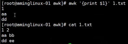 Linux -awk