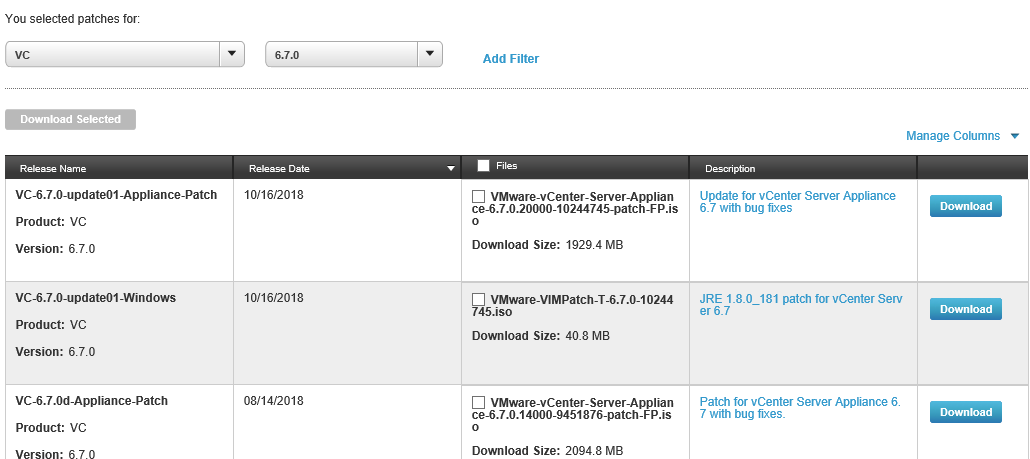 vcenter6.7升级到vcenter6.7U1，Esxi6.7升级到Esxi6.7U1