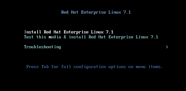 RHEL 7.1操作系统安装过程说明