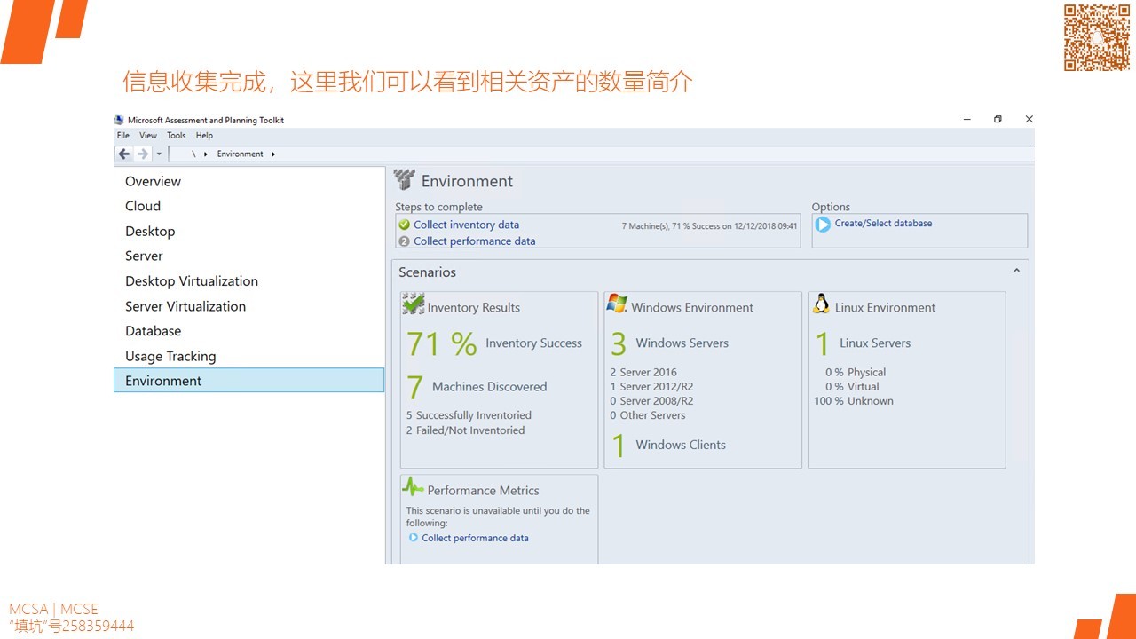 MCSA / Windows Server 2016 用MAP工具进行IT资产评估I和虚拟化部署准备