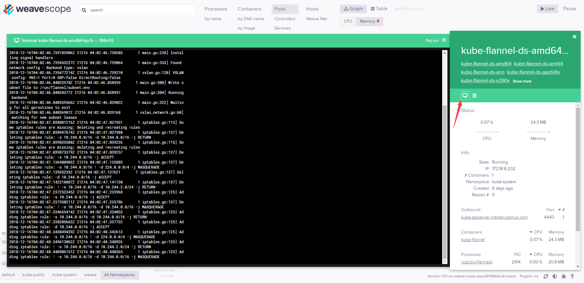 Kubernetes 使用 Weave Scope 监控集群(十七)