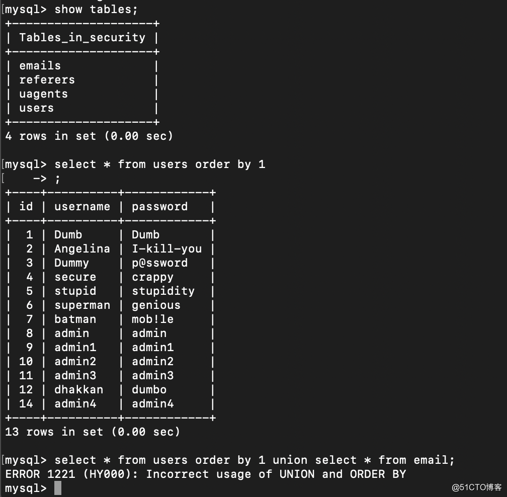 SQL注入语法类型