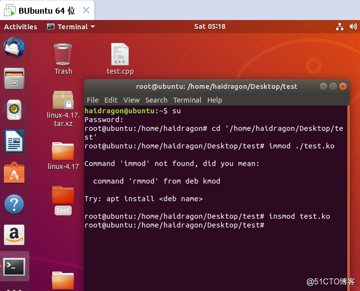 ubuntu18.04下双机驱动调试