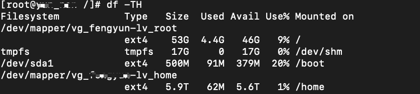 Linux 分配/home的磁盘空间给根目录