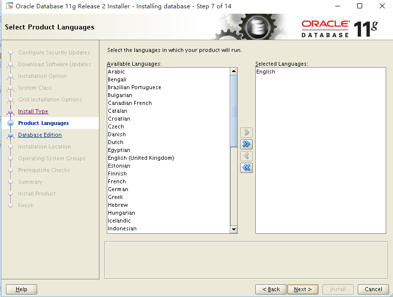 Centos7.5 安装oracle11g