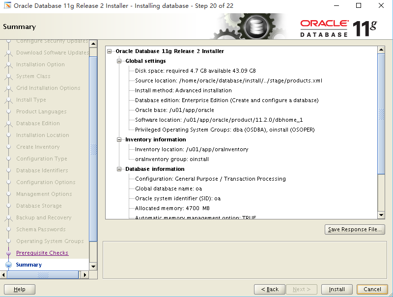 Centos7.5 安装oracle11g