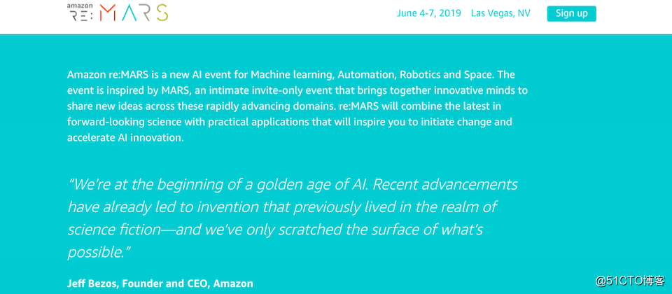 AWS举行AI大会re:MARS 焦点ML、自动化、机器人和太空科学