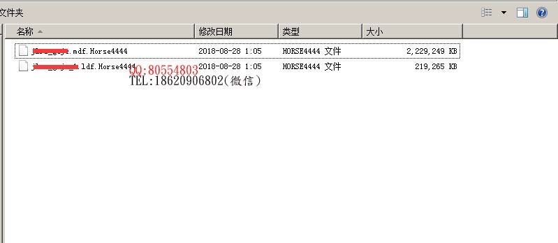 SQL Server数据库mdf文件中了勒索病毒Tiger4444。扩展名变为Tiger4444